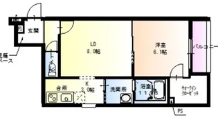 フジパレス東灘【3階】の間取り