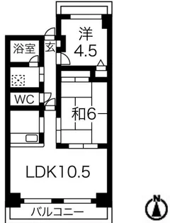 エリム摩耶【4階】の間取り