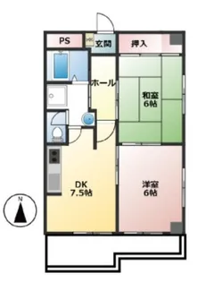 サンパレス六甲【2階】の間取り