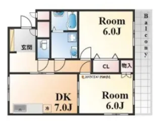 サンフィールド六甲【403号室】の間取り