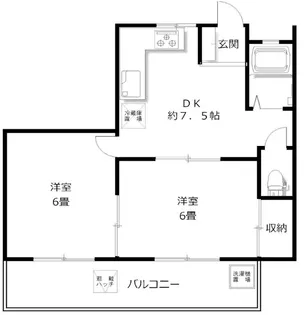 サンシャトー王子【402号室】の間取り