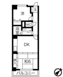 グレードタイム六甲【2階】の間取り