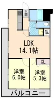 シャトード本山【3階】の間取り