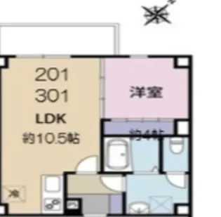 アリビラ六甲【2階】の間取り