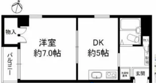 サンパレス21六甲Ⅰ【405号室】の間取り