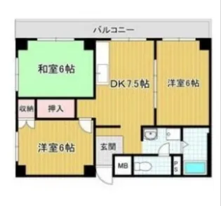 ハイツタケシ【2階】の間取り