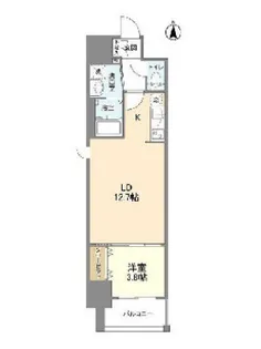 ラクラス堺筋本町【10階】の間取り