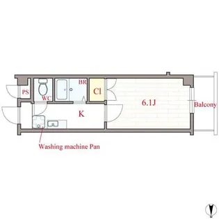 プレール新町【3階】の間取り