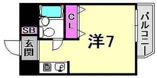 兵庫県神戸市灘区岩屋北町7丁目【マンション】の間取り