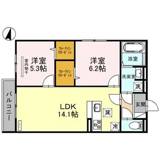 兵庫県西宮市広田町【アパート】の間取り