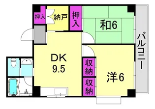 兵庫県西宮市若草町2丁目【アパート】の間取り