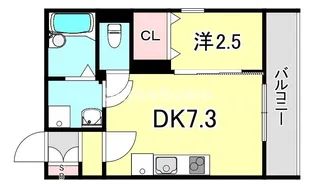 兵庫県神戸市須磨区東町2丁目【アパート】の間取り