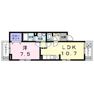 兵庫県西宮市浜甲子園1丁目【アパート】の間取り