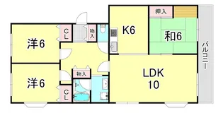兵庫県神戸市東灘区西岡本3丁目【マンション】の間取り