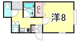 兵庫県神戸市東灘区御影郡家2丁目【アパート】の間取り