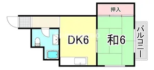兵庫県尼崎市富松町1丁目【マンション】の間取り
