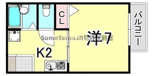 兵庫県神戸市東灘区住吉本町2丁目【アパート】の間取り