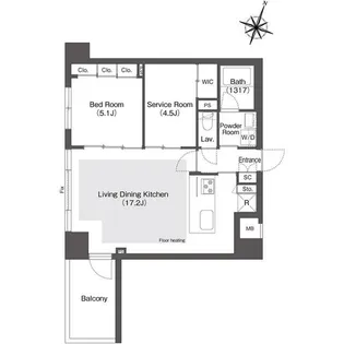 スタイリオ目黒大橋HILLSIDE【3階】の間取り
