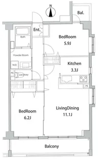 ソサエティ柿の木坂アネックス【1階】の間取り