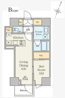 アニモウダガワ【8階】の間取り