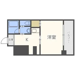 W.O.B HONMACHI-WEST【7階】の間取り