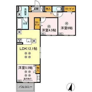 TORISIA T South【2階】の間取り