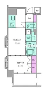 レジディア池尻大橋【2階】の間取り