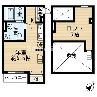 プログレス尼崎【1階】の間取り
