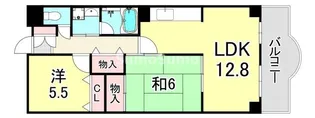 兵庫県神戸市東灘区田中町2丁目【マンション】の間取り