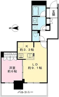 ローレルタワー堺筋本町【16階】の間取り