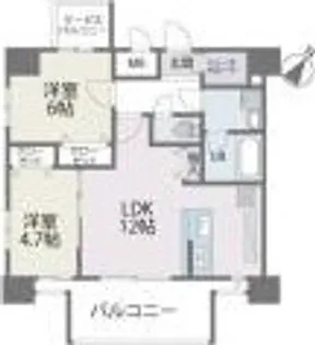 MODERN PALAZZO博多デュオグランデEAST【8階】の間取り