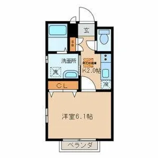 クワトロ祐天寺【2階】の間取り