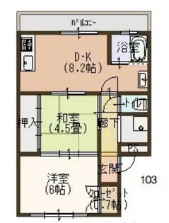 森マンション【1階】の間取り