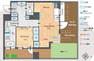 パークルール恵比寿【8階】の間取り