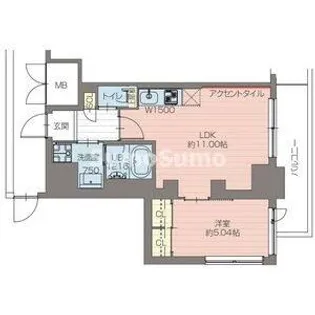 プレジオ恵美須【5階】の間取り