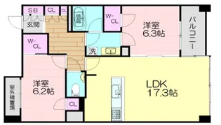 兵庫県神戸市中央区伊藤町【マンション】の間取り