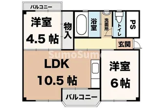 福田ハイツ【3階】の間取り