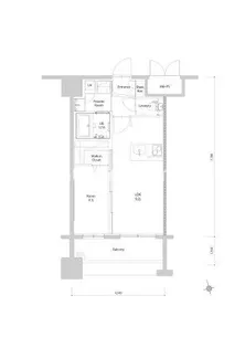 エンクレスト博多EXCEED【6階】の間取り