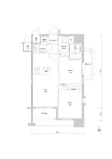 エンクレスト博多EXCEED【8階】の間取り