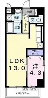 リーベル クリサンス【1階】の間取り
