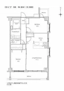 SOCIETY KAKINOKIZAKA ANNEX【4階】の間取り