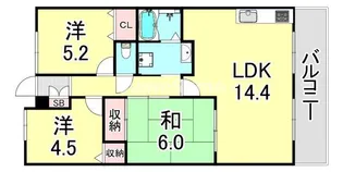 アプリーレ垂水【8階】の間取り