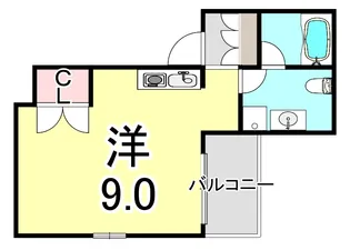 兵庫県神戸市兵庫区吉田町2丁目【マンション】の間取り