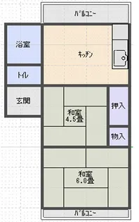 コーポヤマモト【2階】の間取り
