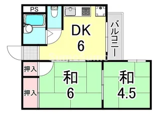 兵庫県尼崎市東園田町9丁目【マンション】の間取り