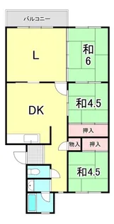 宝塚光明住宅3号棟【4階】の間取り