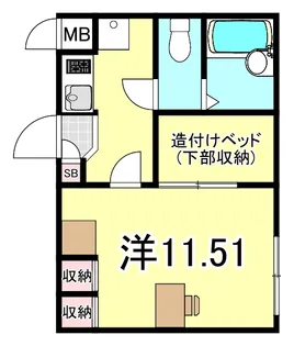 レオパレス逆瀬川【2階】の間取り