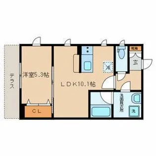 アン・ウィスタリア【1階】の間取り