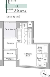 プライムガーデン駒沢大学【7階】の間取り