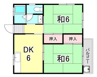 兵庫県西宮市樋ノ口町1丁目【アパート】の間取り